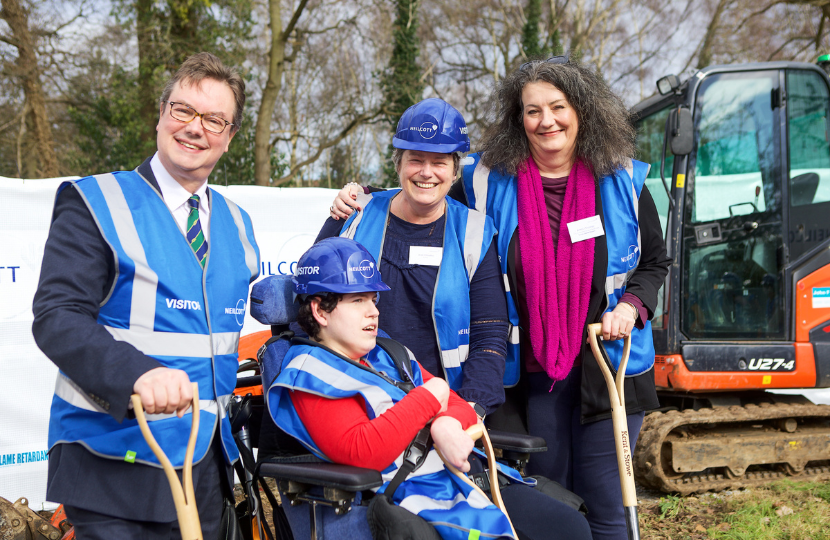 Groundbreaking ceremony for new short breaks accommodation