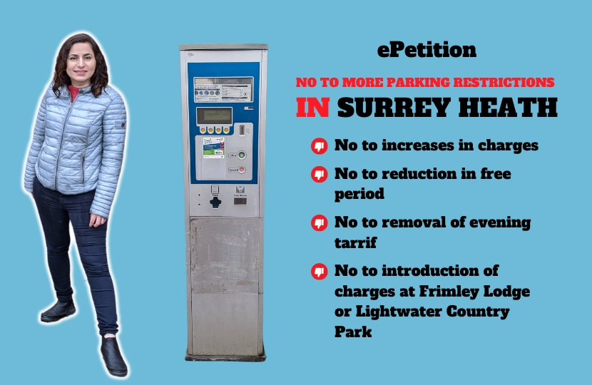 Attieh says no to Parking restrictions in Surrey Heath