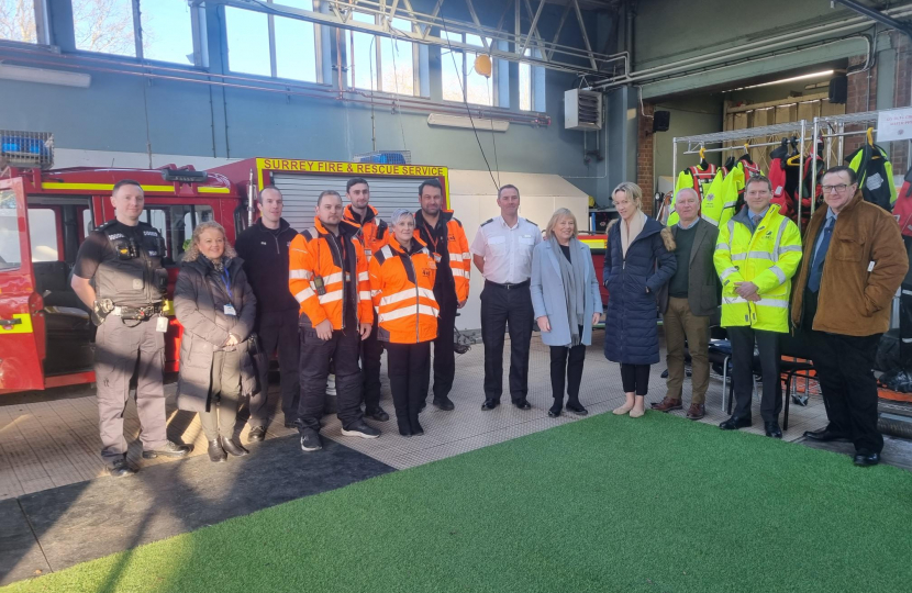 Baroness Scott visit to Chertsey Fire Station