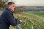 Jeremy Hunt with Surrey Hills Back Drop