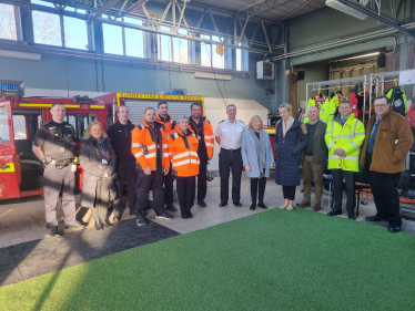 Baroness Scott visit to Chertsey Fire Station